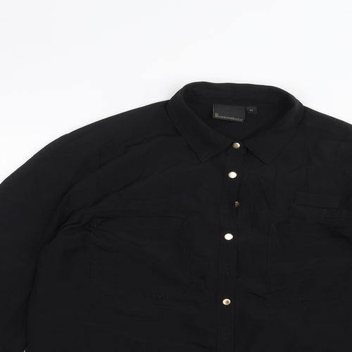 Incorporatewear Womens Black   Basic Button-Up Size 10