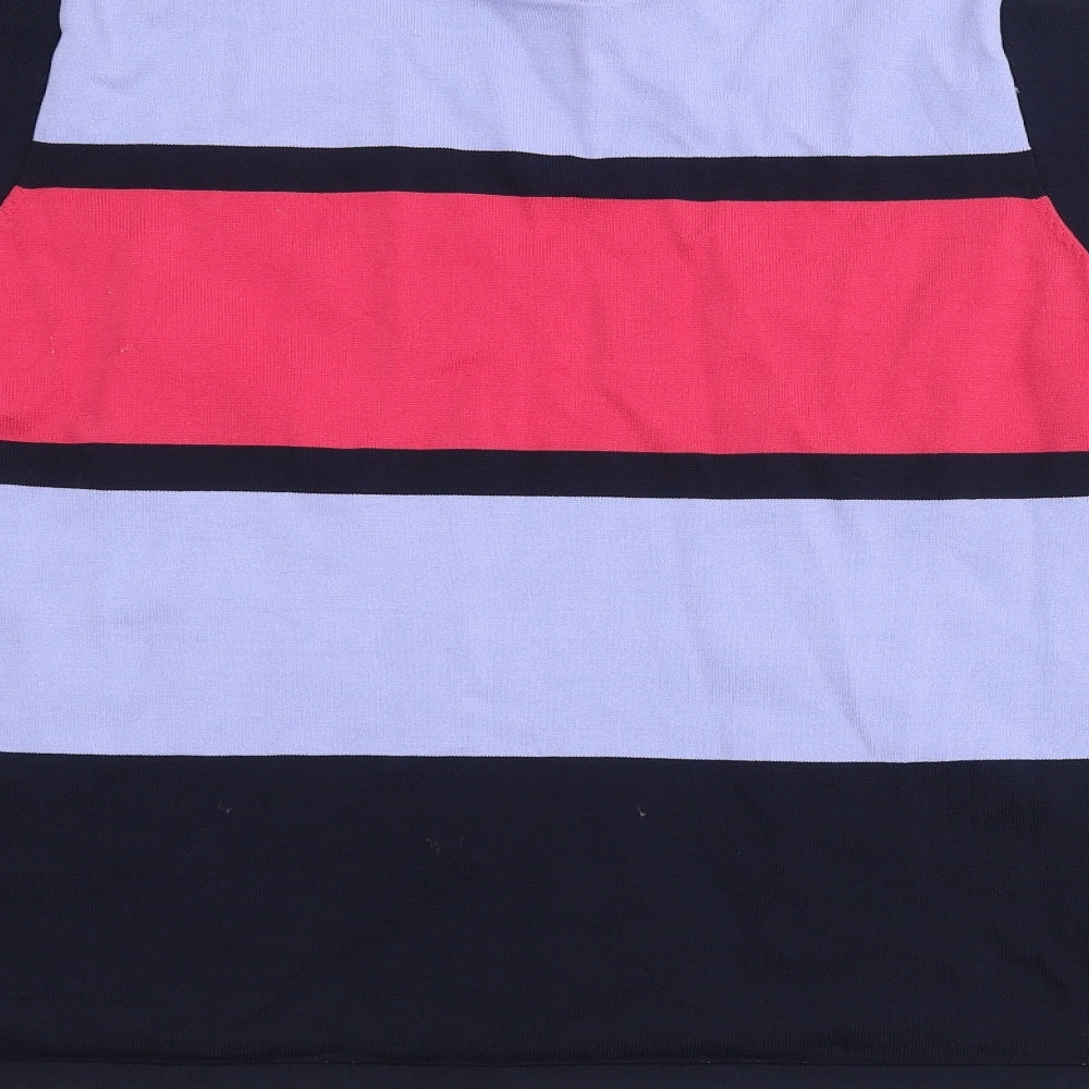 Marks and Spencer Womens Blue Striped  Basic T-Shirt Size 20
