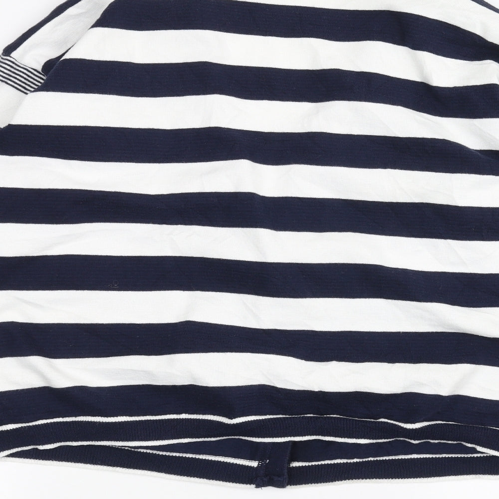 Preworn Womens Blue Striped  Cardigan Jumper Size M