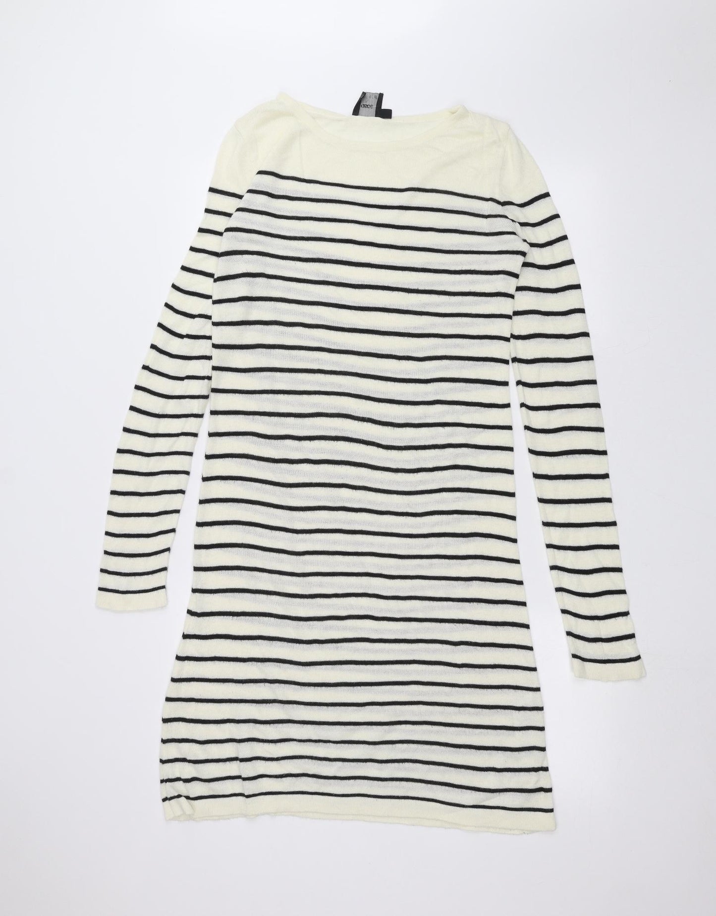 ASOS Womens White Striped  A-Line  Size 10