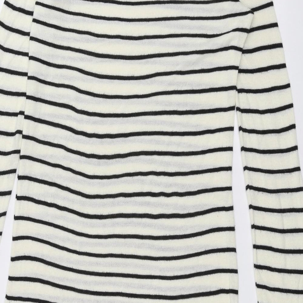 ASOS Womens White Striped  A-Line  Size 10