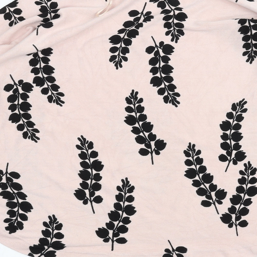 Debinhams Womens Pink Floral  Basic T-Shirt Size 14