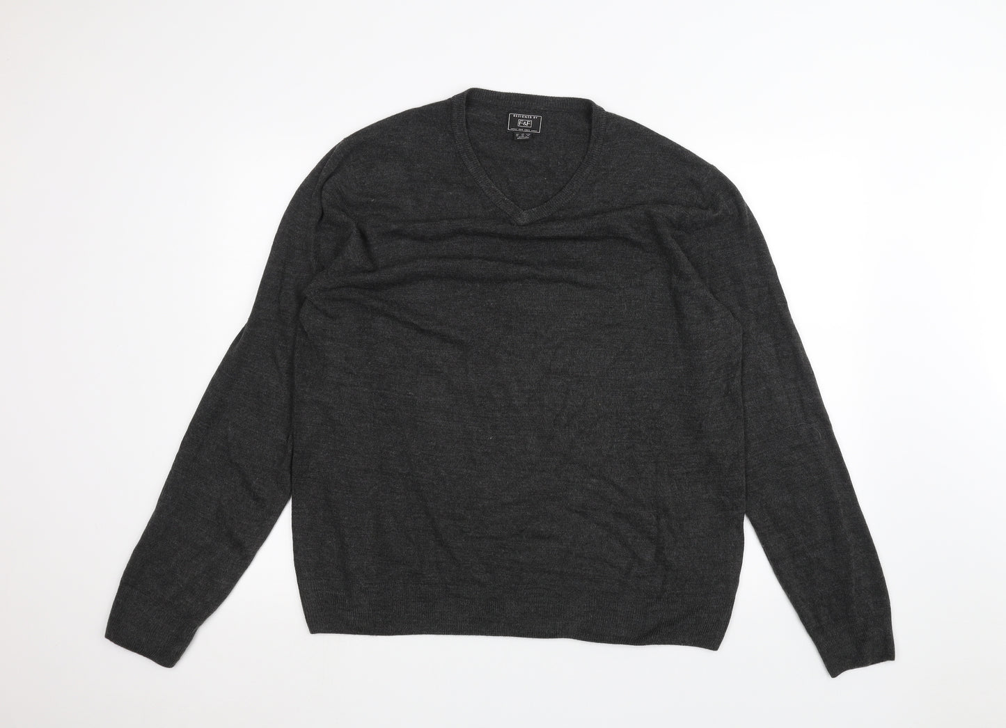 F&F Mens Black   Pullover Jumper Size XL