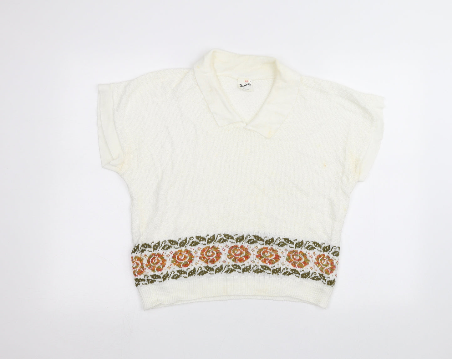 Dominant Womens White   Pullover Jumper Size 16