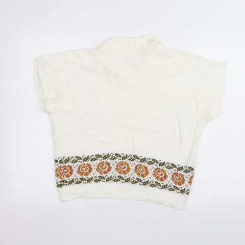 Dominant Womens White   Pullover Jumper Size 16