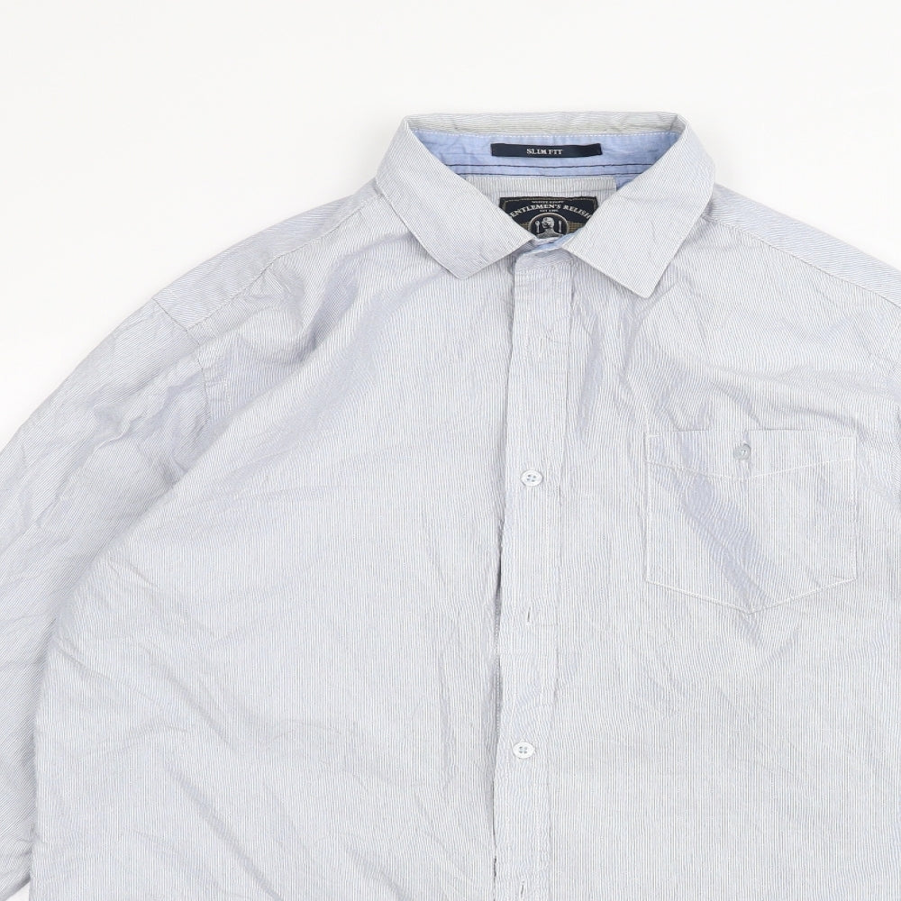 White Stuff Mens Blue    Dress Shirt Size S