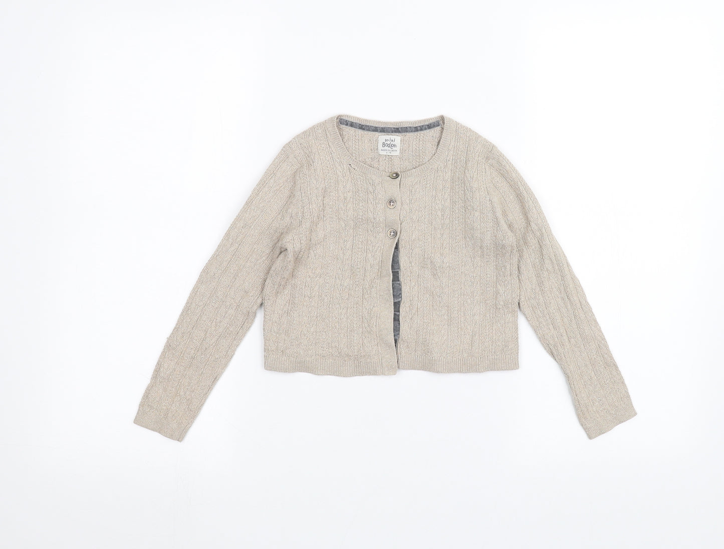 Mini Boden Girls Beige   Cardigan Jumper Size 6-7 Years