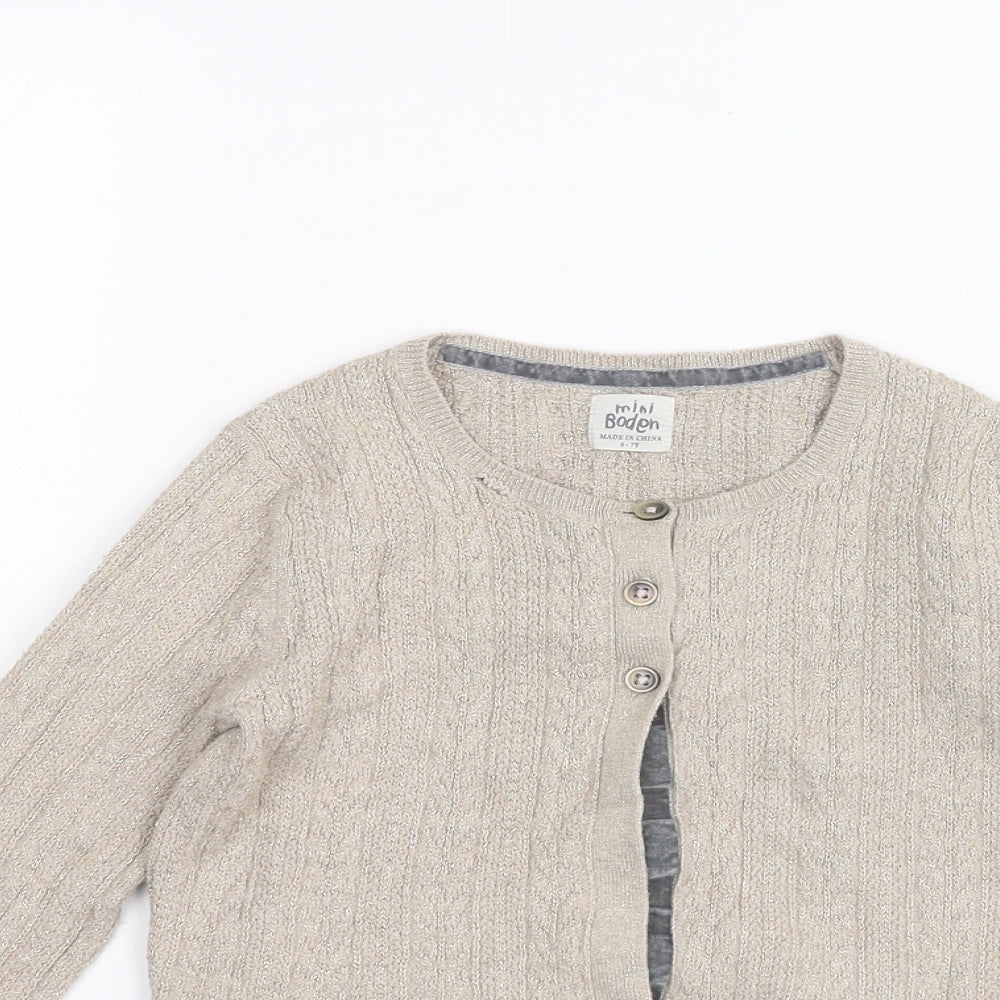 Mini Boden Girls Beige   Cardigan Jumper Size 6-7 Years