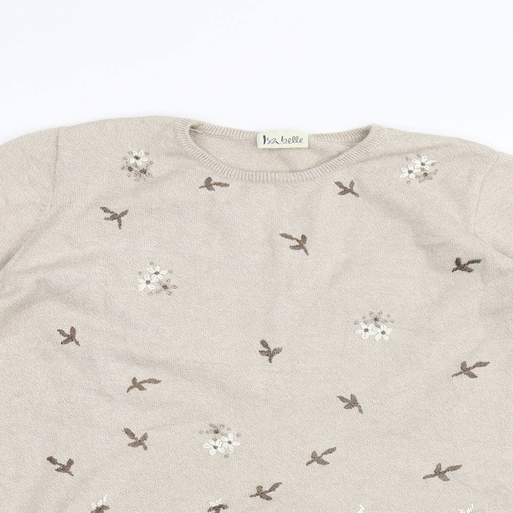 isabelle Womens Beige   Basic T-Shirt Size M