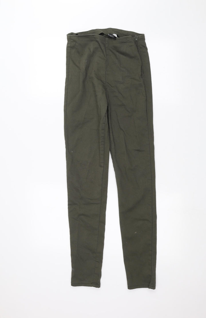 H&M Womens Green Skinny Jeans Size 8 L28 in