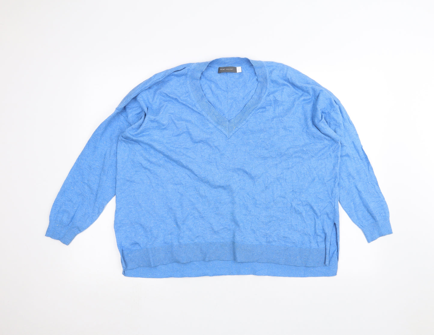Mini Velvet Womens Blue   Pullover Jumper Size L