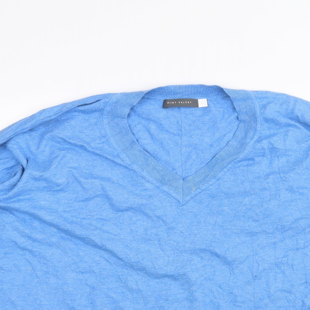 Mini Velvet Womens Blue   Pullover Jumper Size L