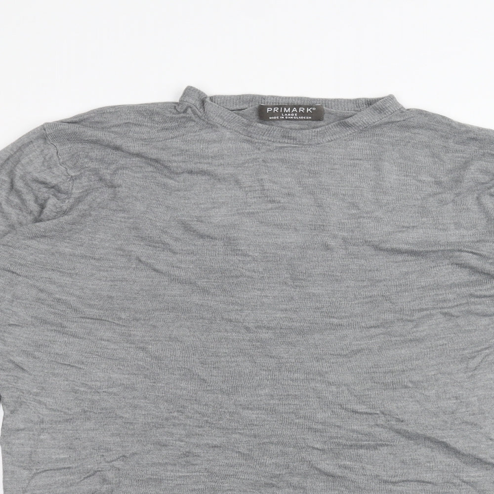 Primark Mens Grey    T-Shirt Size L