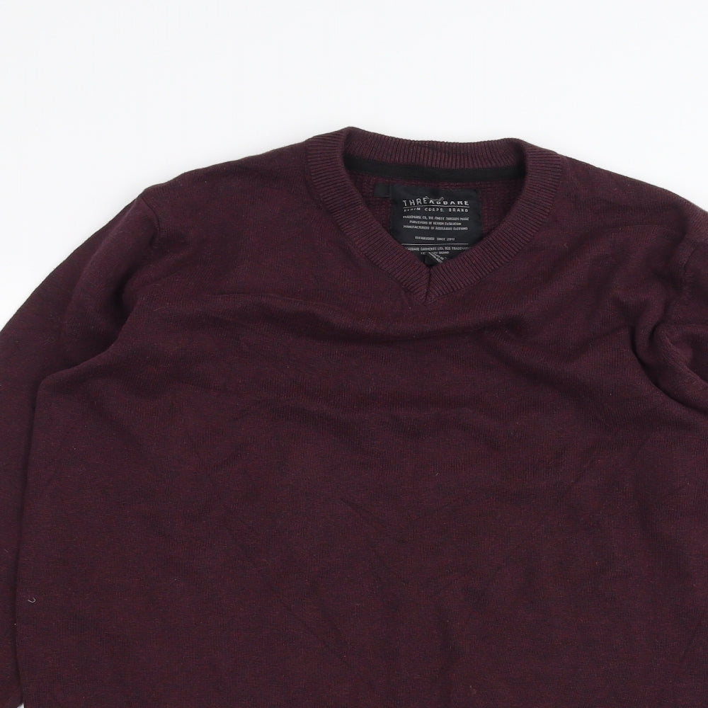 Threadbare Mens Purple   Pullover Jumper Size S