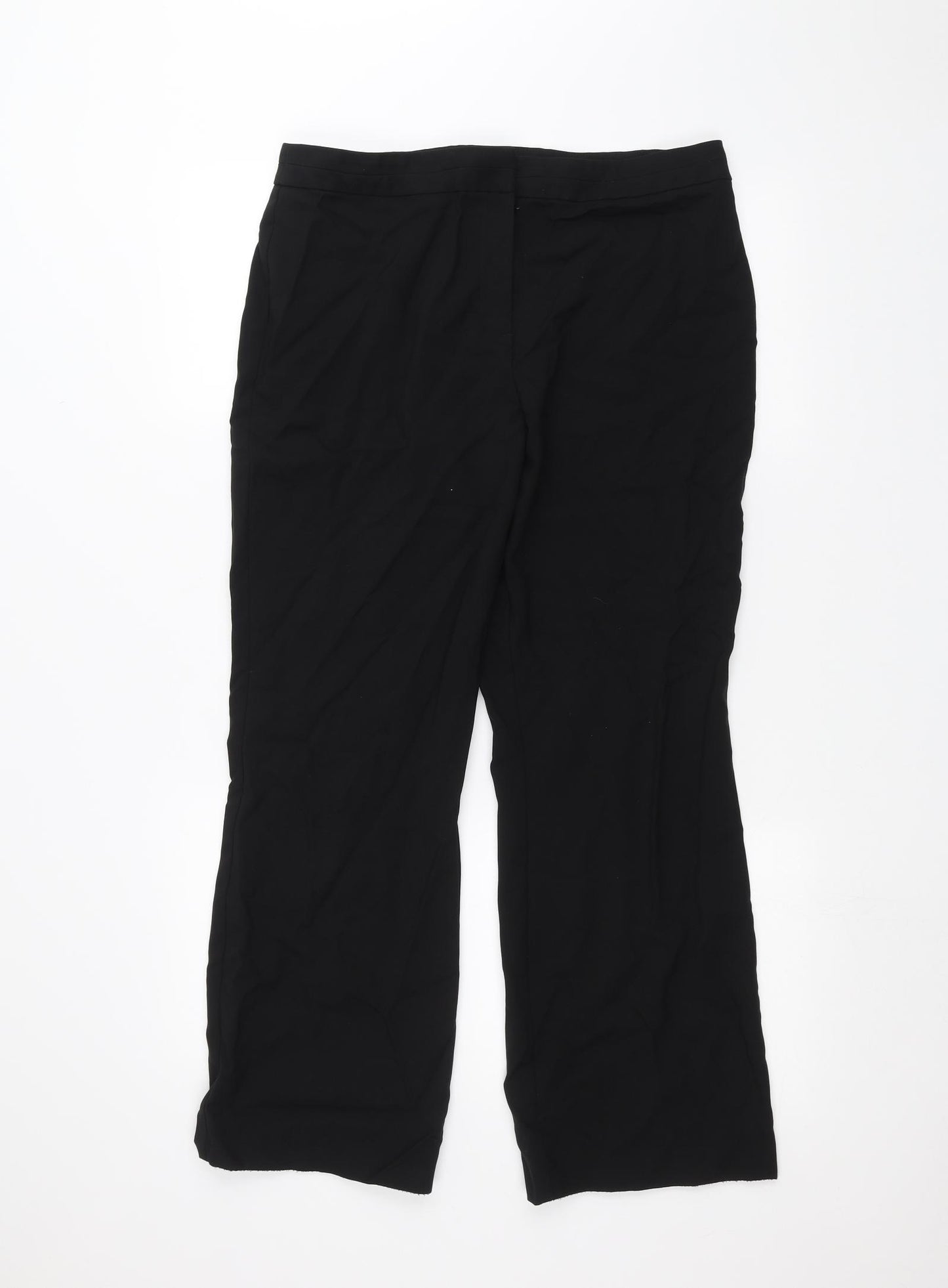 Papaya Womens Black   Trousers  Size 14 L25 in