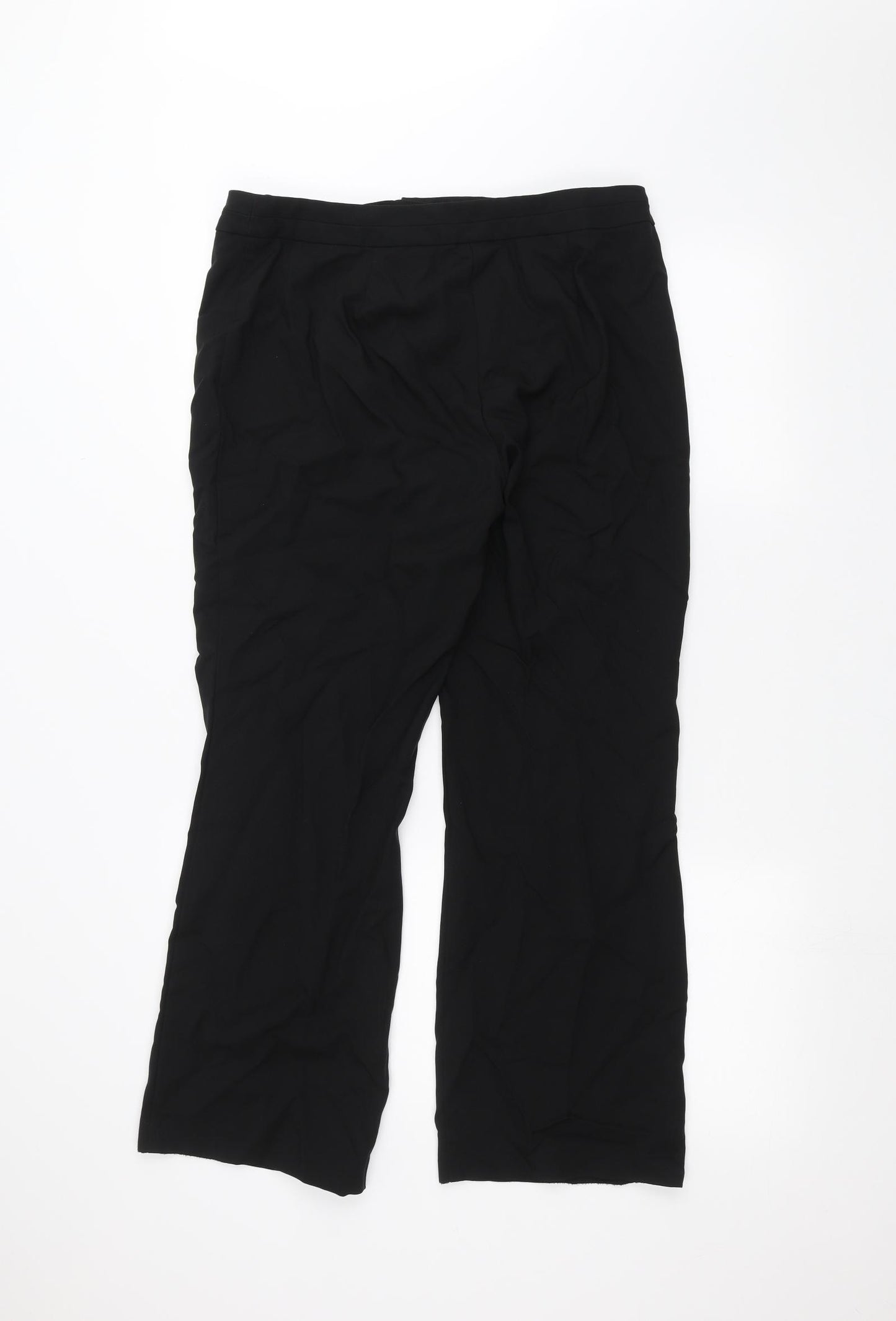 Papaya Womens Black   Trousers  Size 14 L25 in