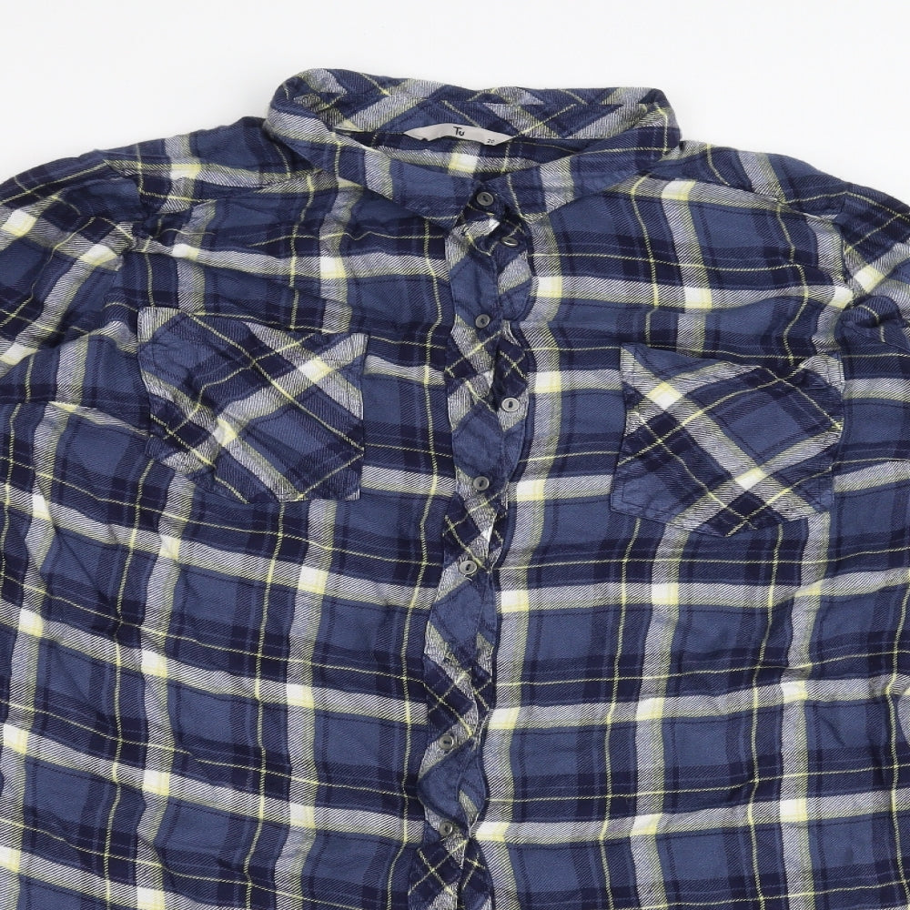 TU Mens Blue    Dress Shirt Size 20