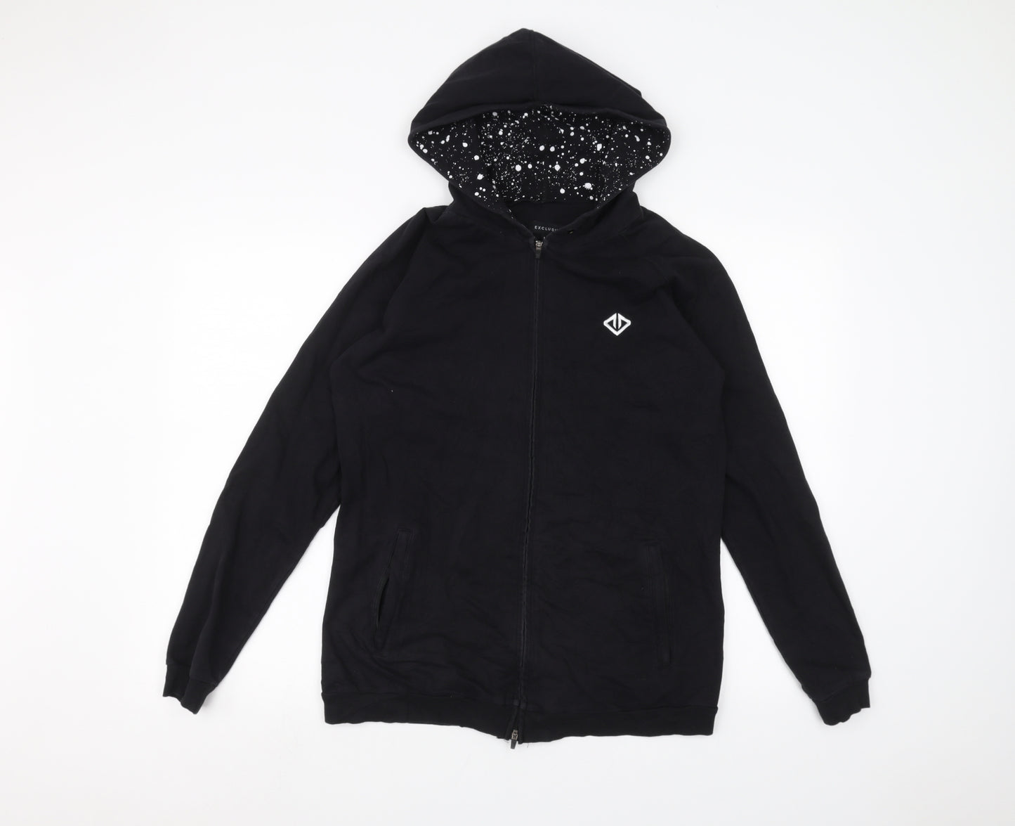 Exclusive Mens Black   Full Zip Hoodie Size M