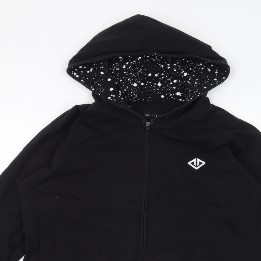 Exclusive Mens Black   Full Zip Hoodie Size M