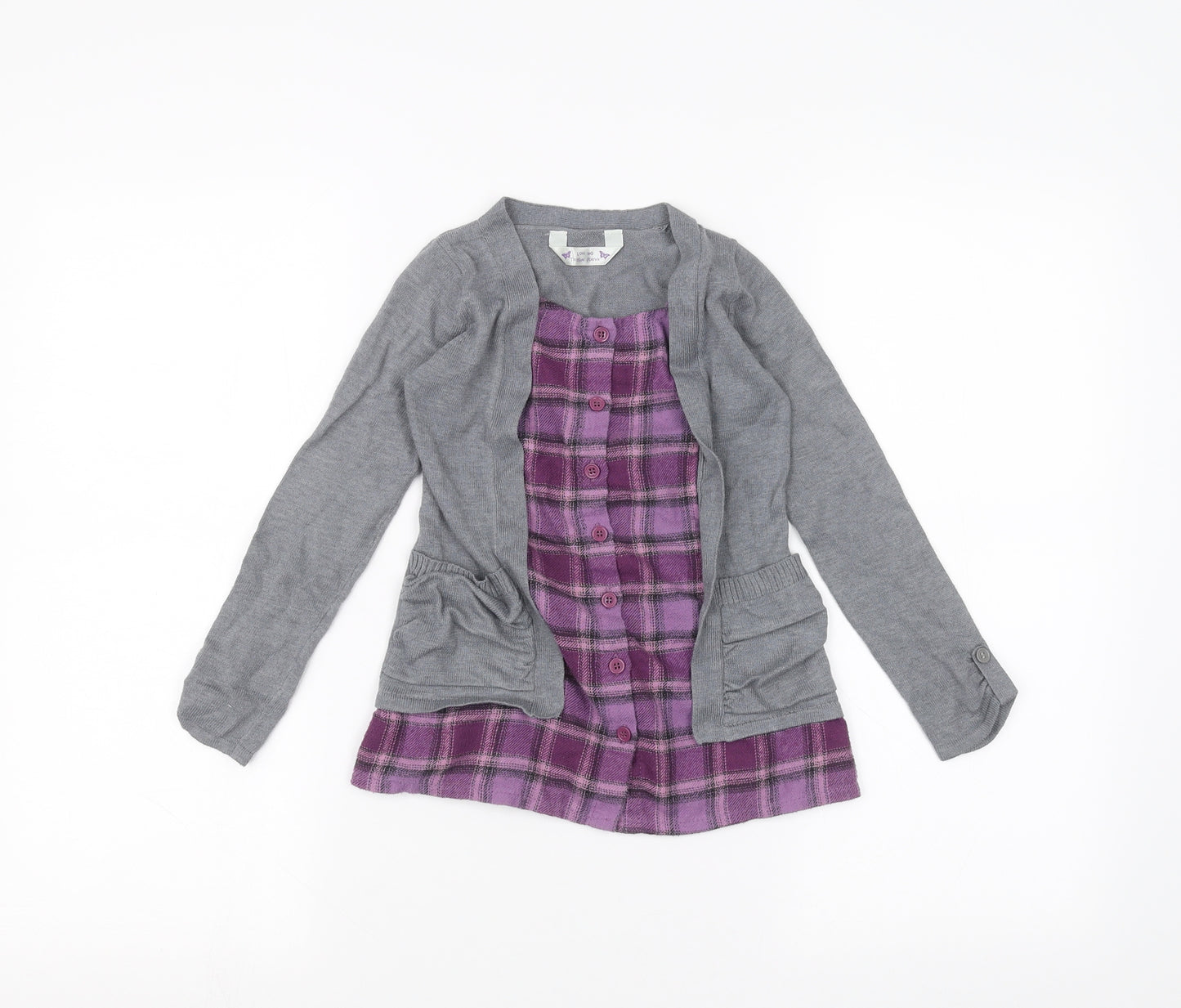 Matalan Girls Grey   Cardigan Jumper Size 3-4 Years