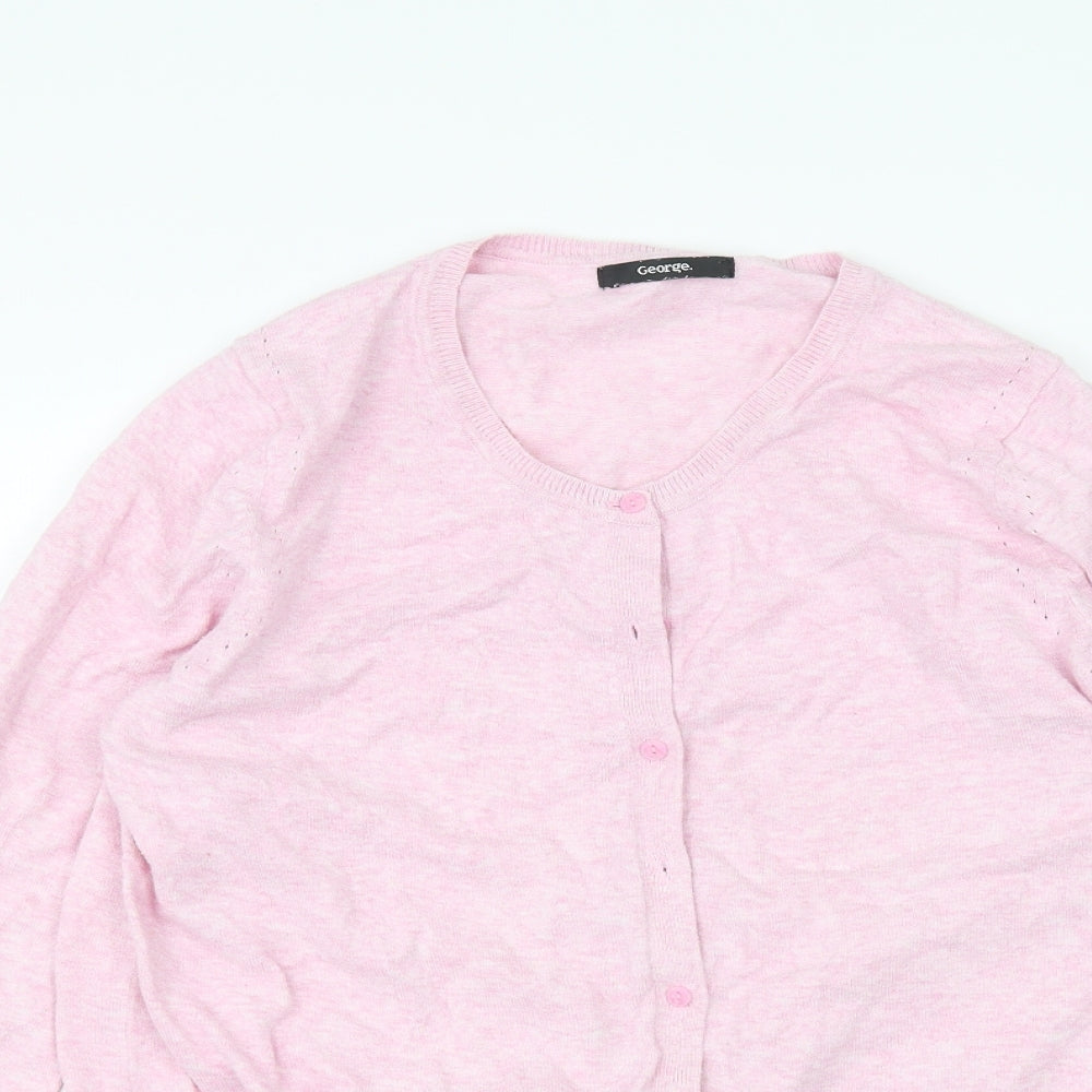 George Womens Pink   Cardigan Jumper Size 16
