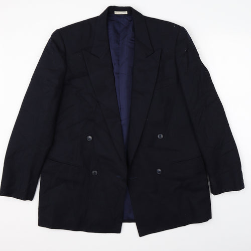 Bauman Mens Blue   Jacket Suit Jacket Size 40
