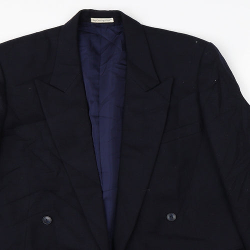 Bauman Mens Blue   Jacket Suit Jacket Size 40