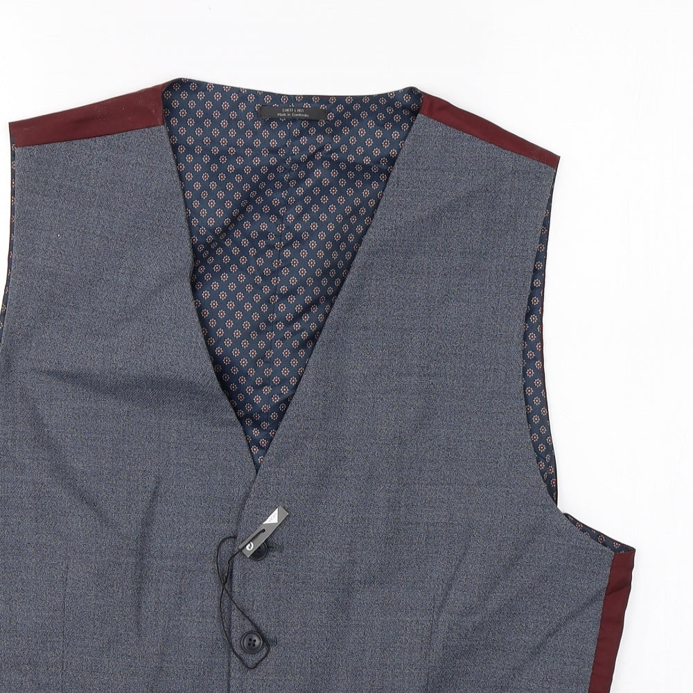 Marks & Spencer Mens Grey   Jacket Suit Waistcoat Size XL