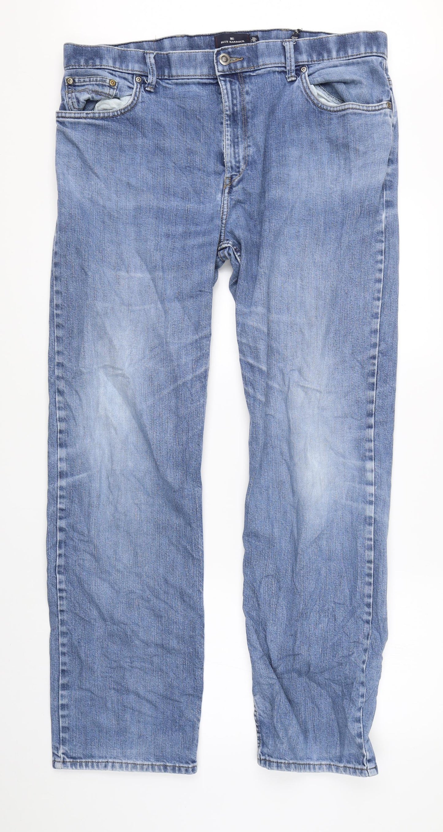 M&S Mens Blue  Denim Straight Jeans Size 38 L33 in