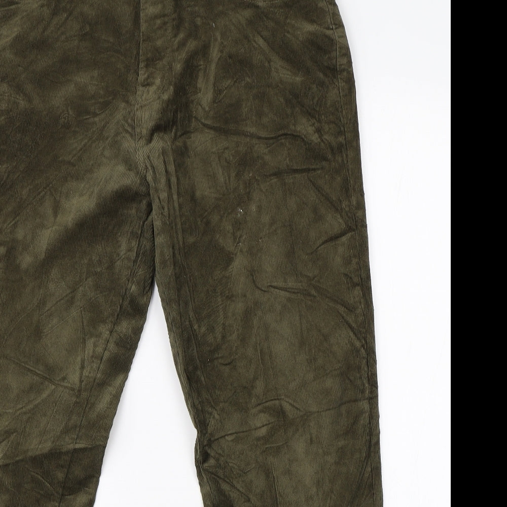 TU Mens Green  Corduroy Straight Jeans Size 36 L30 in