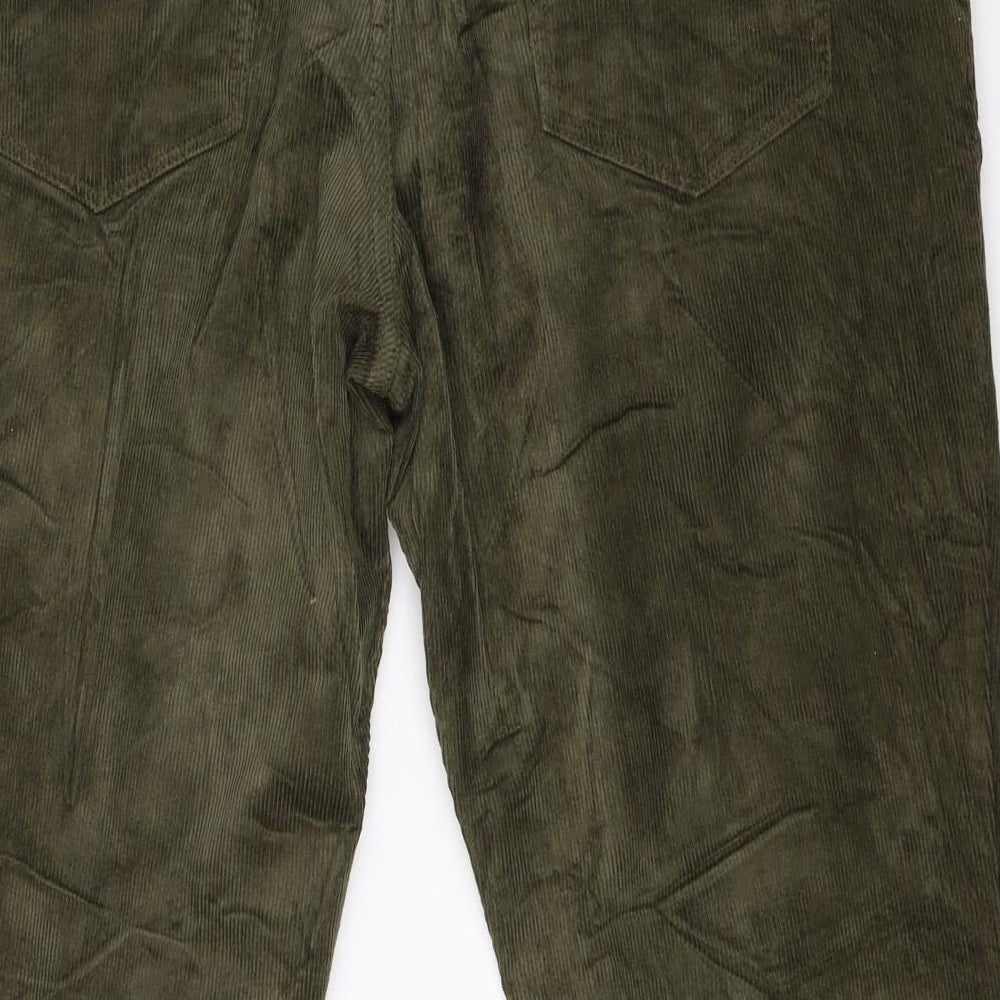 TU Mens Green  Corduroy Straight Jeans Size 36 L30 in