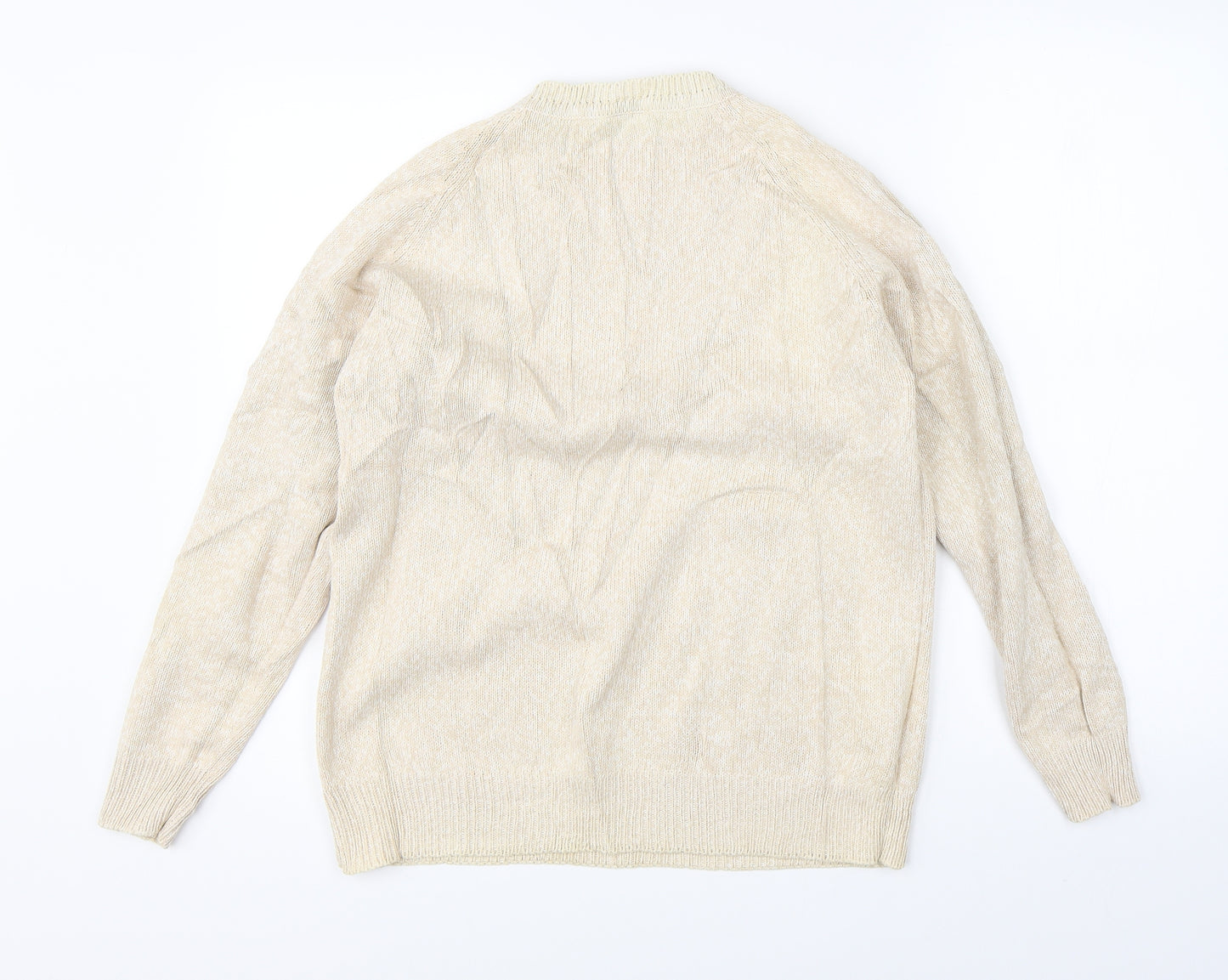 Joie De Vivre Womens Beige  Knit Pullover Jumper Size M