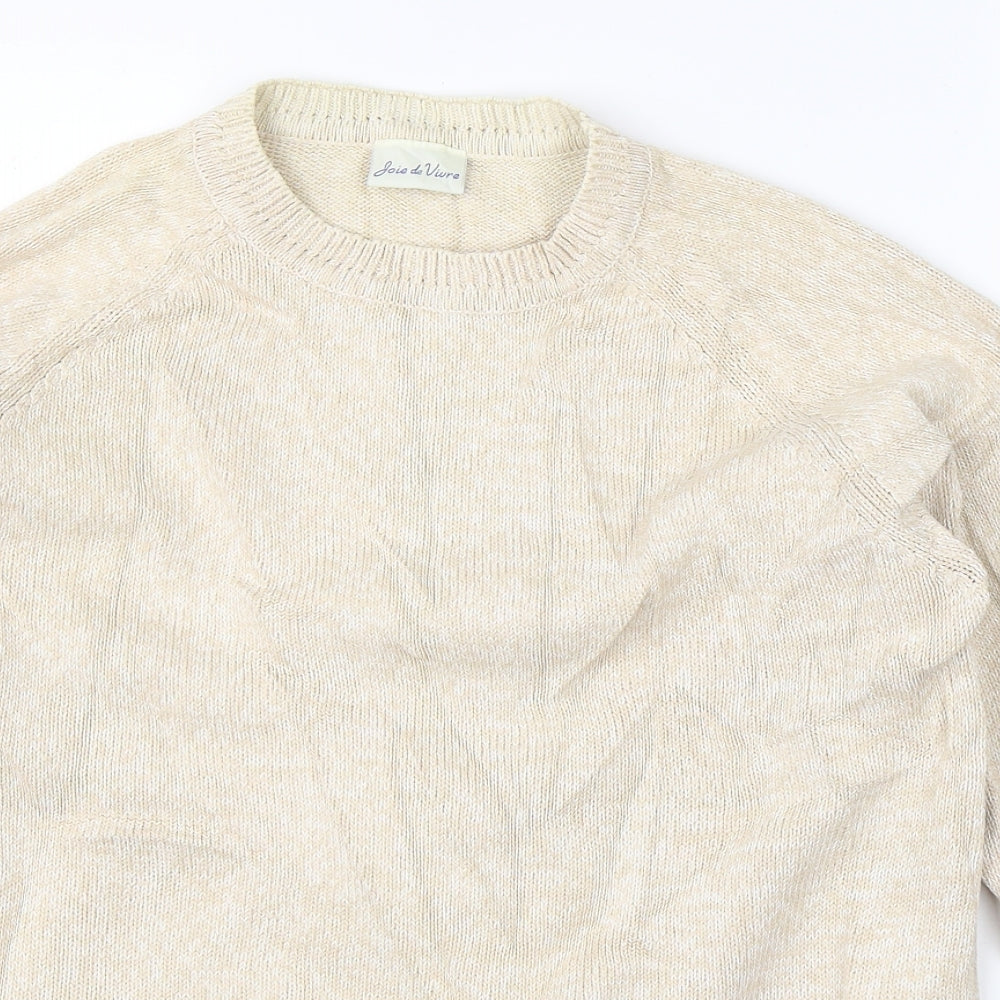 Joie De Vivre Womens Beige  Knit Pullover Jumper Size M