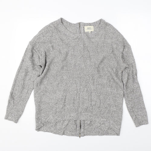 Papaya Womens Grey  Knit Full Zip Jumper Size M