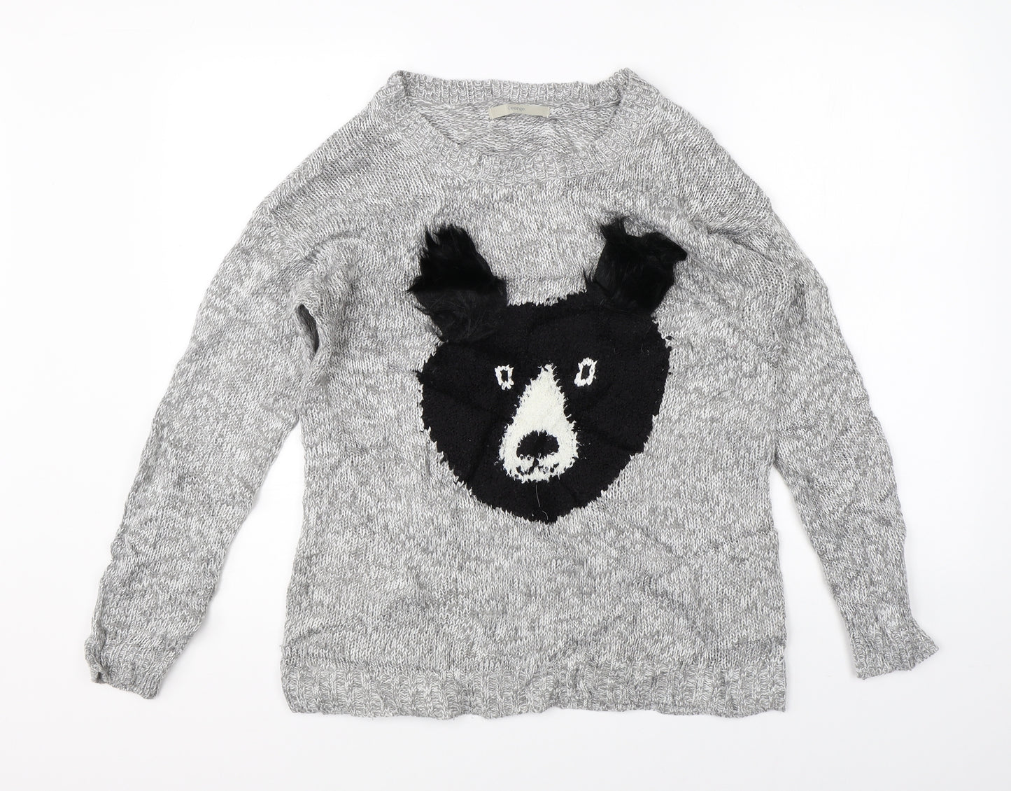 George Womens Grey  Knit Pullover Jumper Size 12  - bear