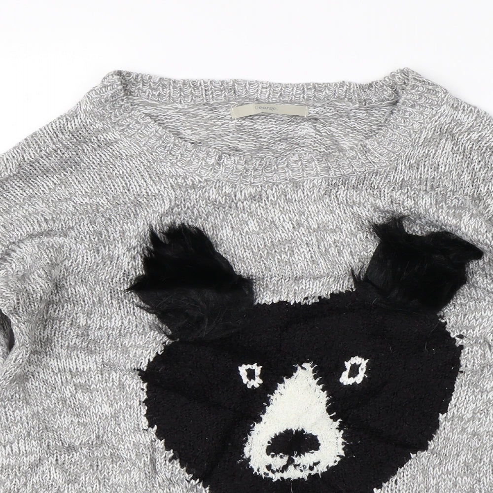 George Womens Grey  Knit Pullover Jumper Size 12  - bear
