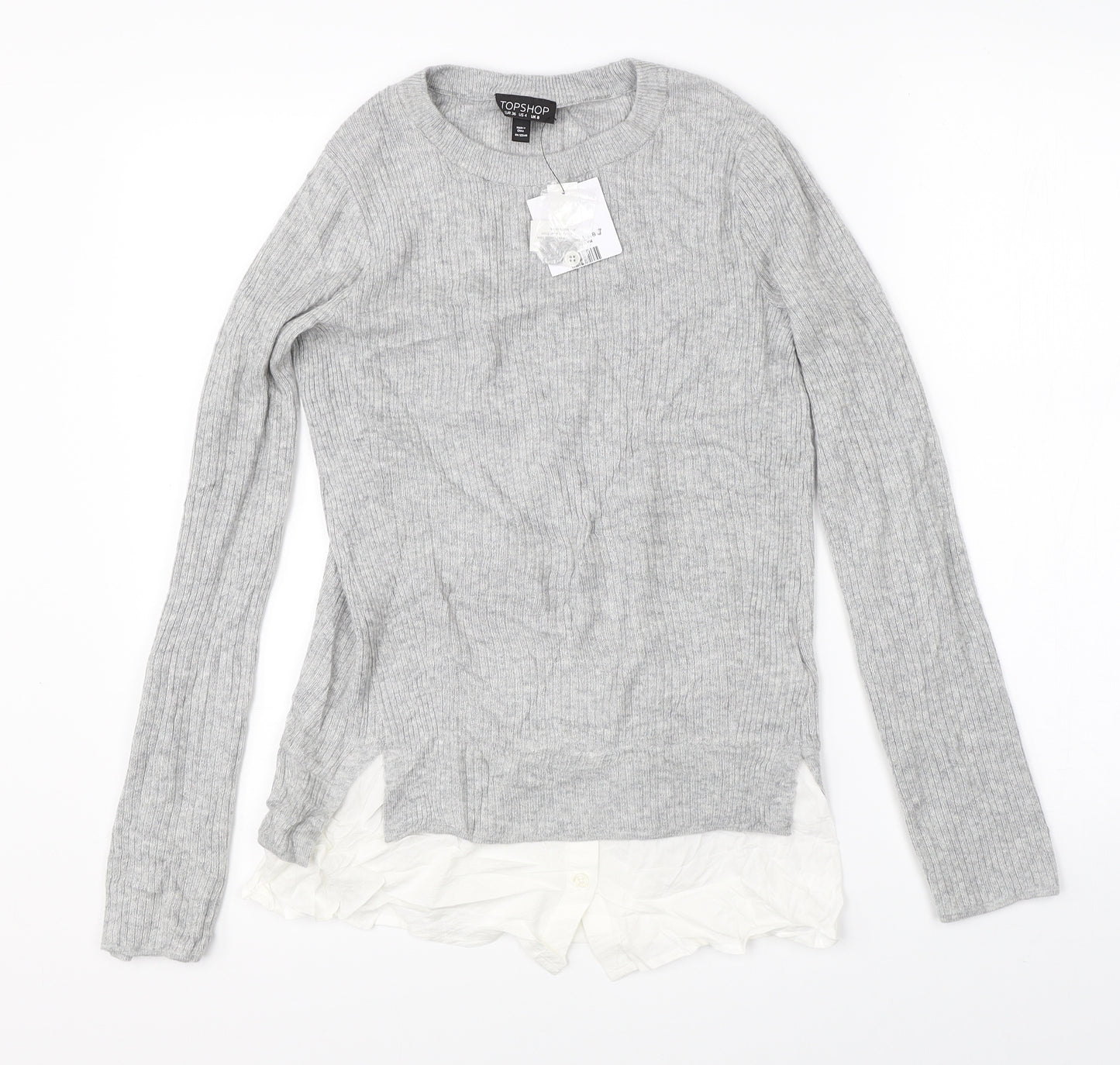 Topshop Womens Grey   Pullover Jumper Size 8