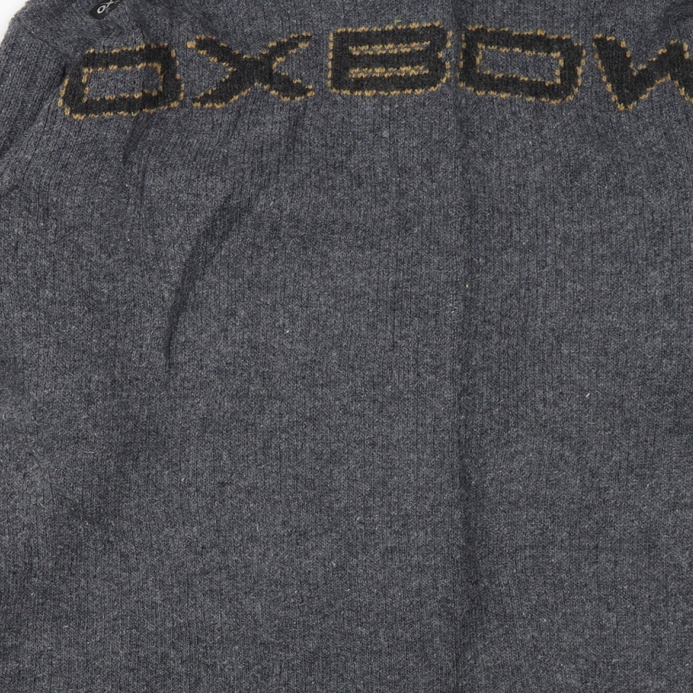 Oxbow Mens Grey  Knit Full Zip Jumper Size L