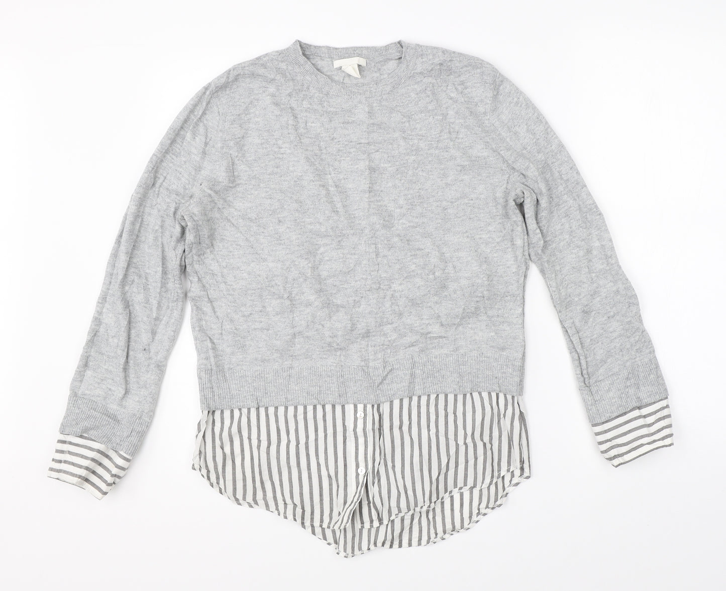 H&M Womens Grey   Pullover Jumper Size XS