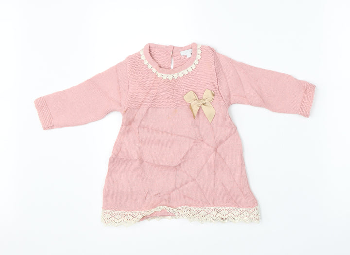 Zip Zap Girls Pink   Pullover Jumper Size 9-12 Months