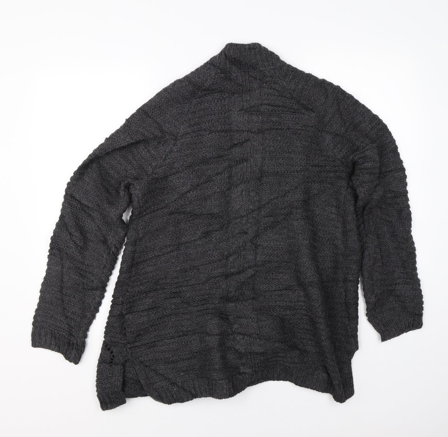 TU Womens Grey  Knit Cardigan Jumper Size 10