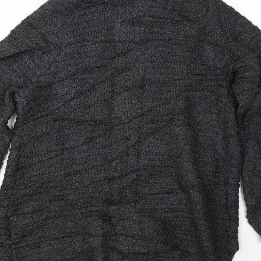 TU Womens Grey  Knit Cardigan Jumper Size 10