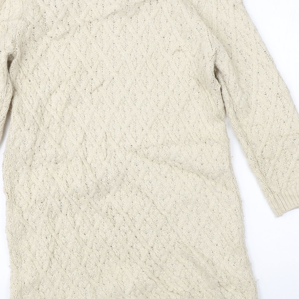 Papay Womens Beige  Knit Pullover Jumper Size 10