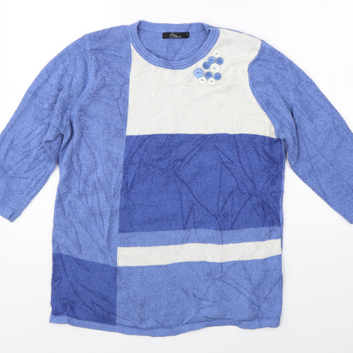 BM Womens Blue   Pullover Jumper Size M