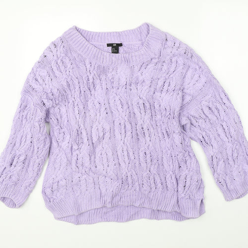 H&M Womens Pink  Knit Pullover Jumper Size M