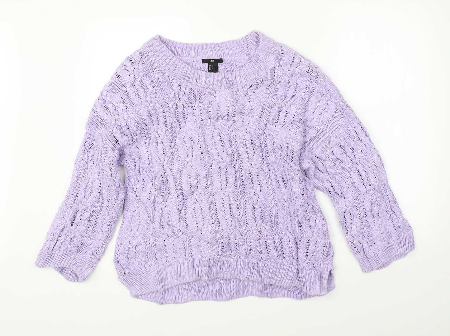 H&M Womens Pink  Knit Pullover Jumper Size M