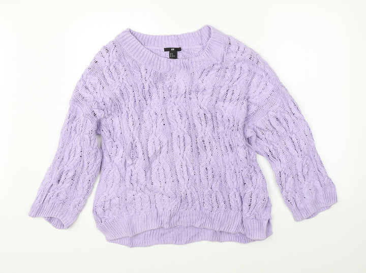 H&M Womens Pink  Knit Pullover Jumper Size M