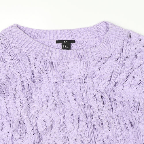 H&M Womens Pink  Knit Pullover Jumper Size M