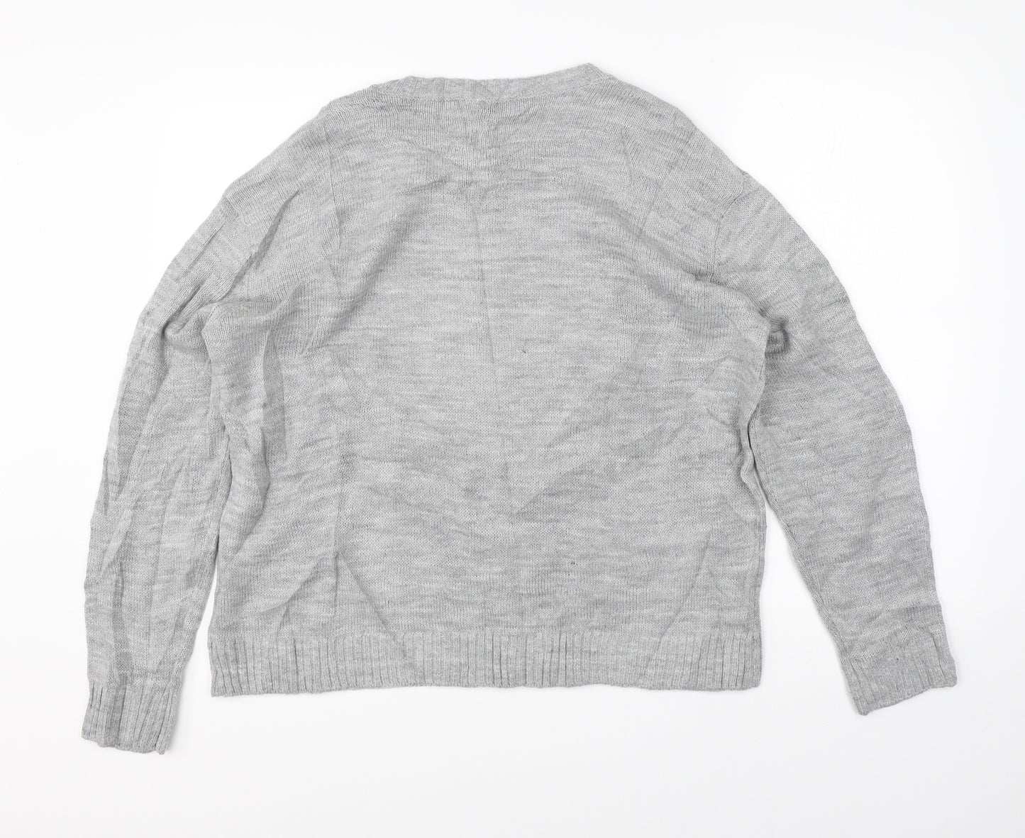 Divided Womens Grey   Pullover Jumper Size L  - christmas