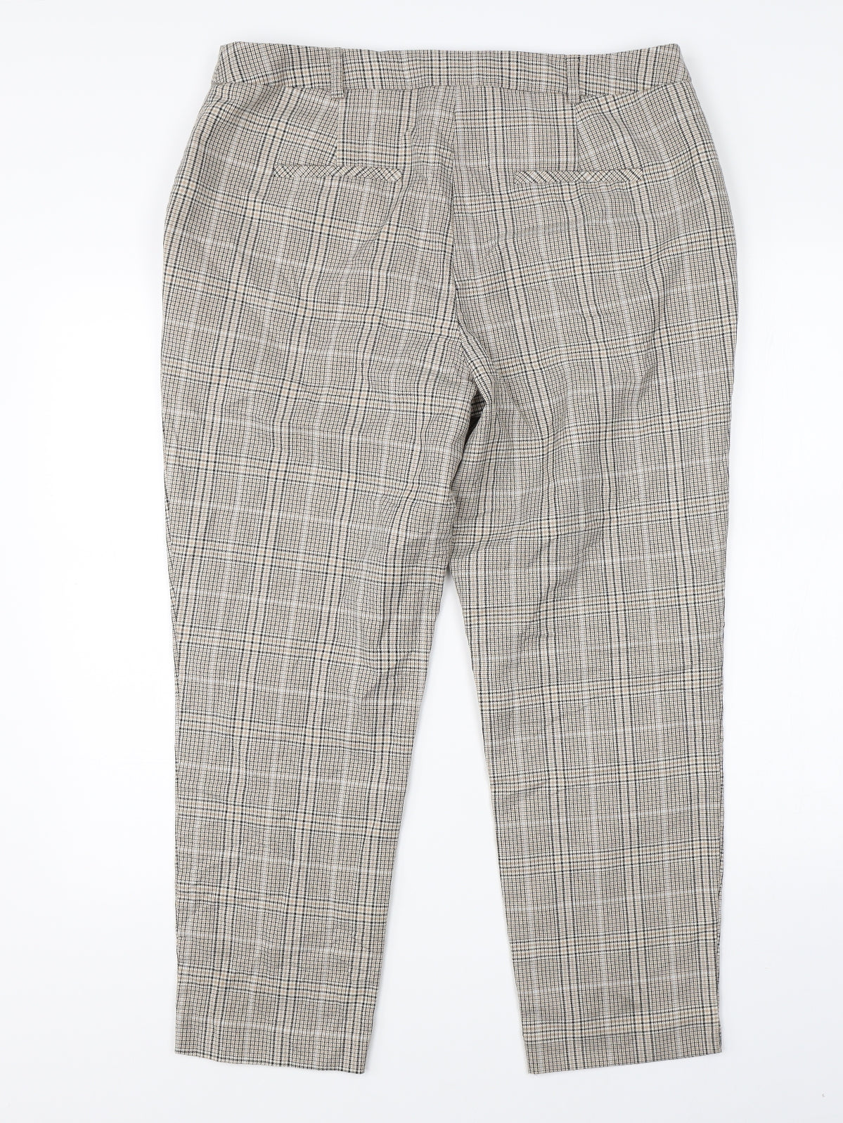 Dorothy Perkins Womens Brown Check  Dress Pants Trousers Size 14 L23 in